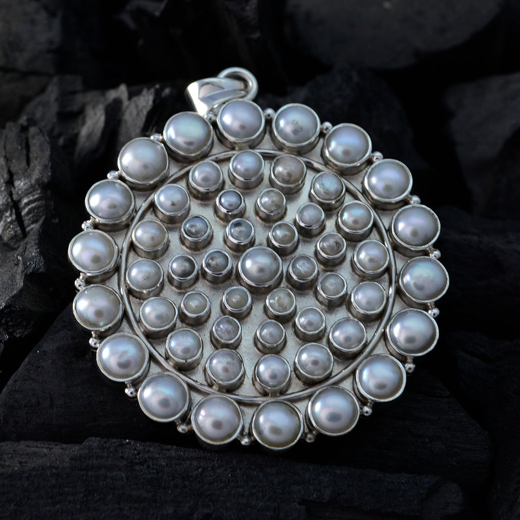 Pearl Chunky Egyptian 92.5 Silver multiple Clara Heritage White Pendant Jewellery