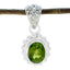 Peridot Tiny American 925 Silver Solitaire Green Pendant