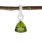 Peridot Dainty Moroccan 92.5 Silver Solitaire Green Pendant