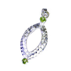 Peridot Featherlight Turkish Sterling Silver Toi et Moi Grace Fairytale Green Pendant Jewellery