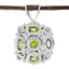 Peridot Statement American 925 Silver multiple Green Pendant
