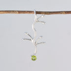 Peridot Tiny Spanish Sterling Silver Solitaire Alejandra Signet Green Pendant Jewellery