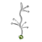 Peridot Tiny Spanish Sterling Silver Solitaire Alejandra Signet Green Pendant Jewellery
