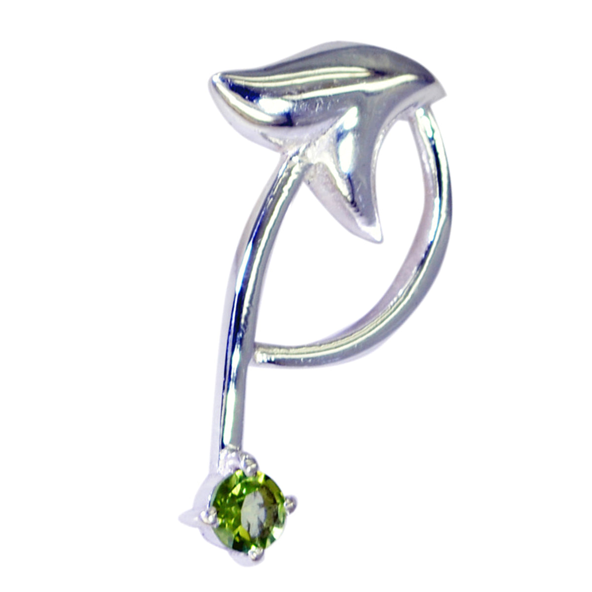 Peridot Klassischer spanischer Sterling Silber Solitär Lourdes Eternity Grün Anhänger Schmuck