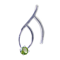 Peridot Classic French 925 Silver Solitaire Lucia Heart Green Pendant Jewelry