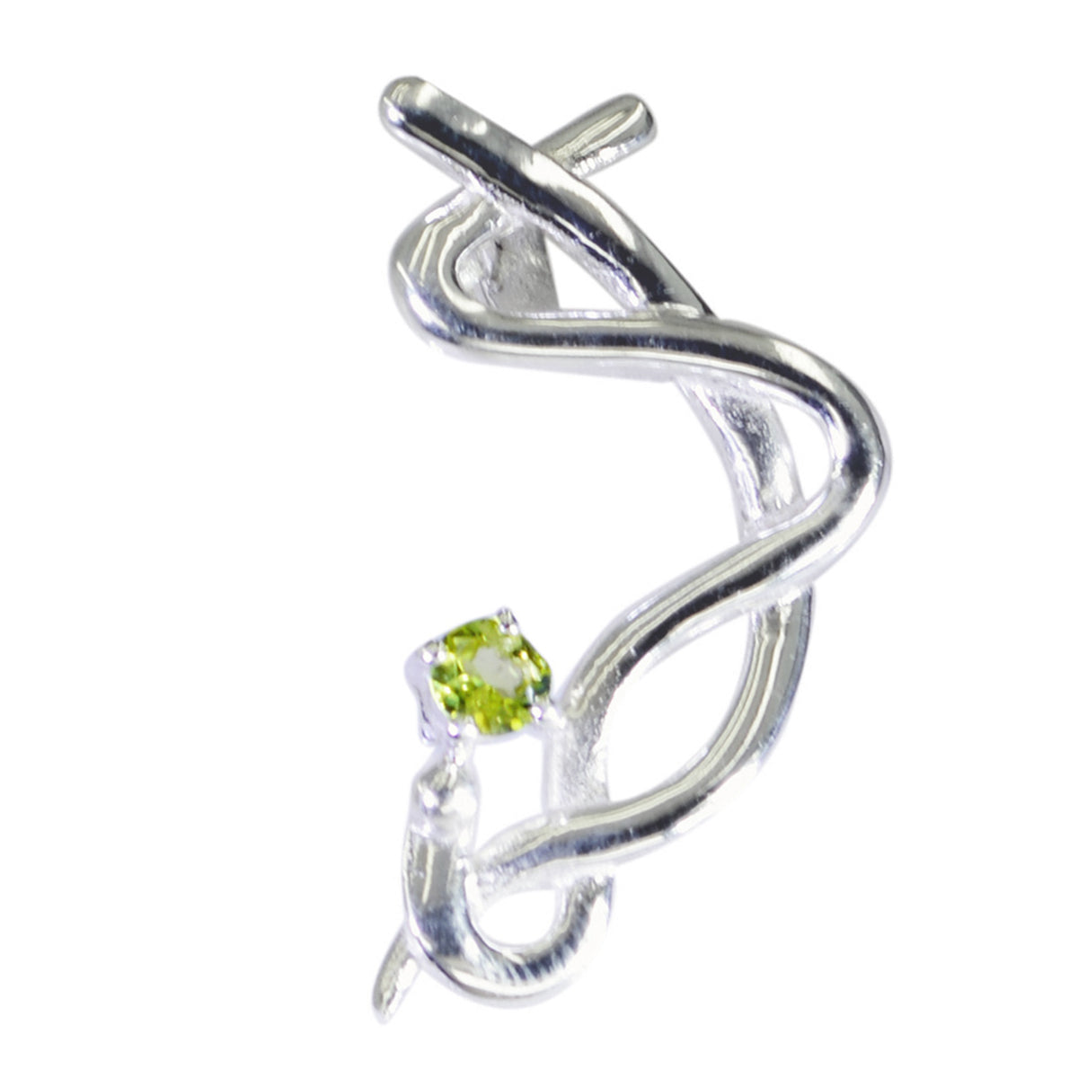 Peridot Featherlight Spanish Sterling Silver Solitaire Green Pendant Hoofdafbeelding