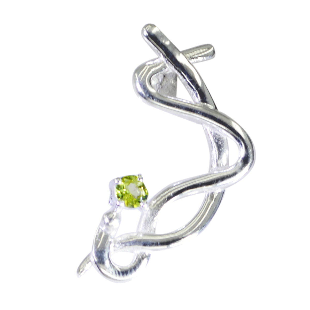 Peridot Featherlight Spaanse Sterling Zilveren Solitaire Mariana Abstract Groene Hanger Sieraden Secundaire afbeelding