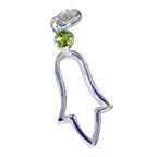 Peridot Featherlight Italian Silver Solitaire Paula valentine Green Pendant Jewelry