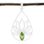 Peridot Dainty Spanish Sterling Silver Solitaire Green Pendant