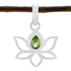 Peridot Elegant Korean 925 Silver Solitaire Green Pendant