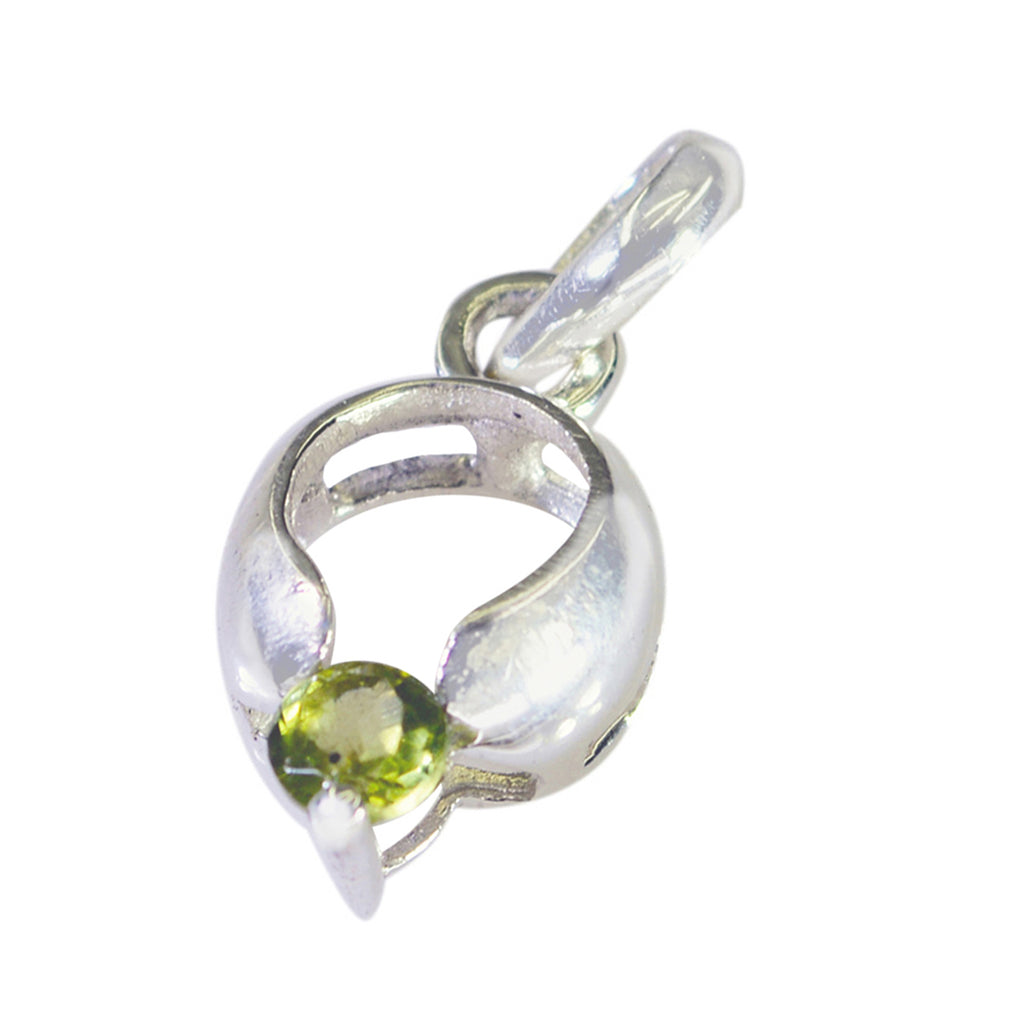 Peridot Featherlight German Silver Solitaire Sophia Graceful Green Pendant Jewelry