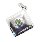 Peridot Whisper-thin German Sterling Silver Solitaire Carla propsel Green Pendant Jewellery