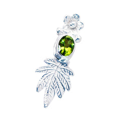 Peridot Featherlight Italian 925 Silver Solitaire Alice propsel Green Pendant Jewelry