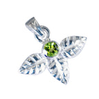 Peridot Featherlight German Sterling Silver Solitaire Anna Feminine Green Pendant Jewellery