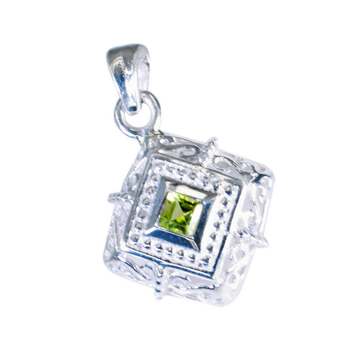 Peridot Featherlight Spaanse 92,5 Zilveren Solitaire Audrey Fairytale Groene Hanger Sieraden Secundaire afbeelding
