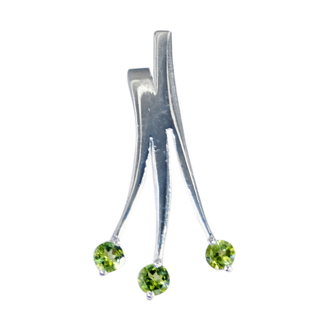 Peridot Classic American 92.5 Silver Trilogy Green Pendant