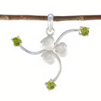 Peridot Tiny Russian 925 Silver Trilogy Green Pendant