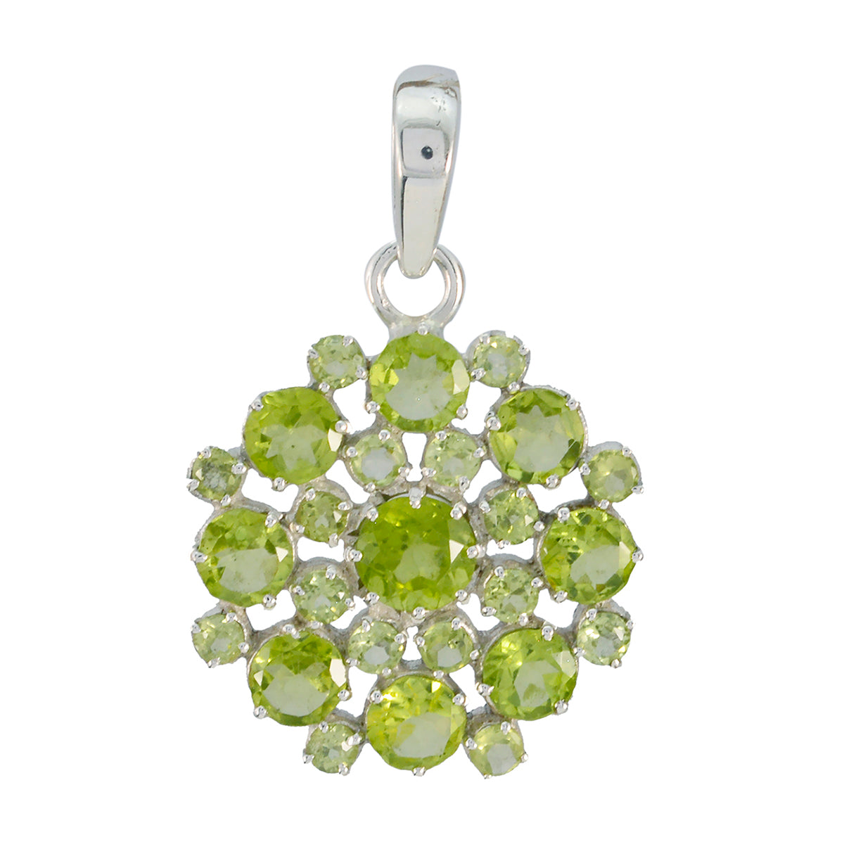 Peridot Essential Egyptian 92.5 Silver multiple Green Pendant Huvudsaklig produktbild
