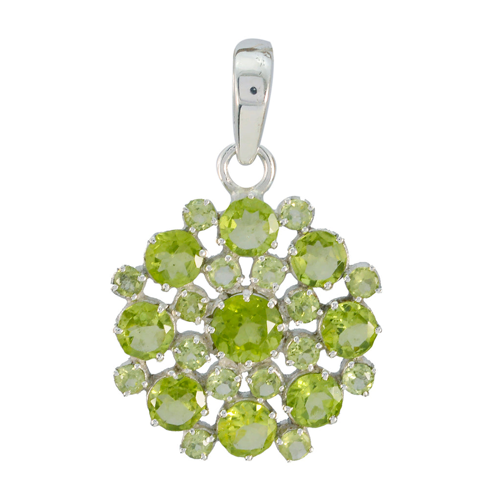 Peridot Essential Egyptian 92.5 Silver multiple Green Pendant