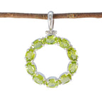 Peridot Eye-catching American Silver deka Green Pendant