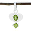 Peridot Dainty Latin American 92.5 Silver Toi et Moi Green Pendant