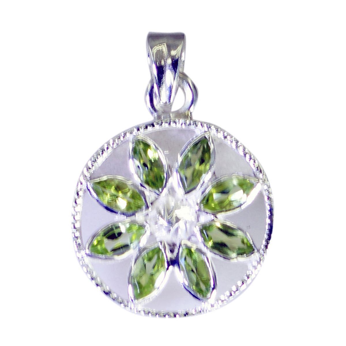 Peridot Eye-catching Latin American 92.5 Silver multiple Green Pendant Hoofdafbeelding