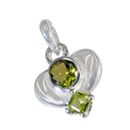 Peridot Featherlight Russian Silver Toi et Moi Sarah Romantic Green Pendant Jewelry
