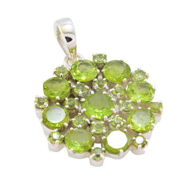 Peridot Essential Moroccan Sterling Silver multiple Savannah propsel Green Pendant Jewellery