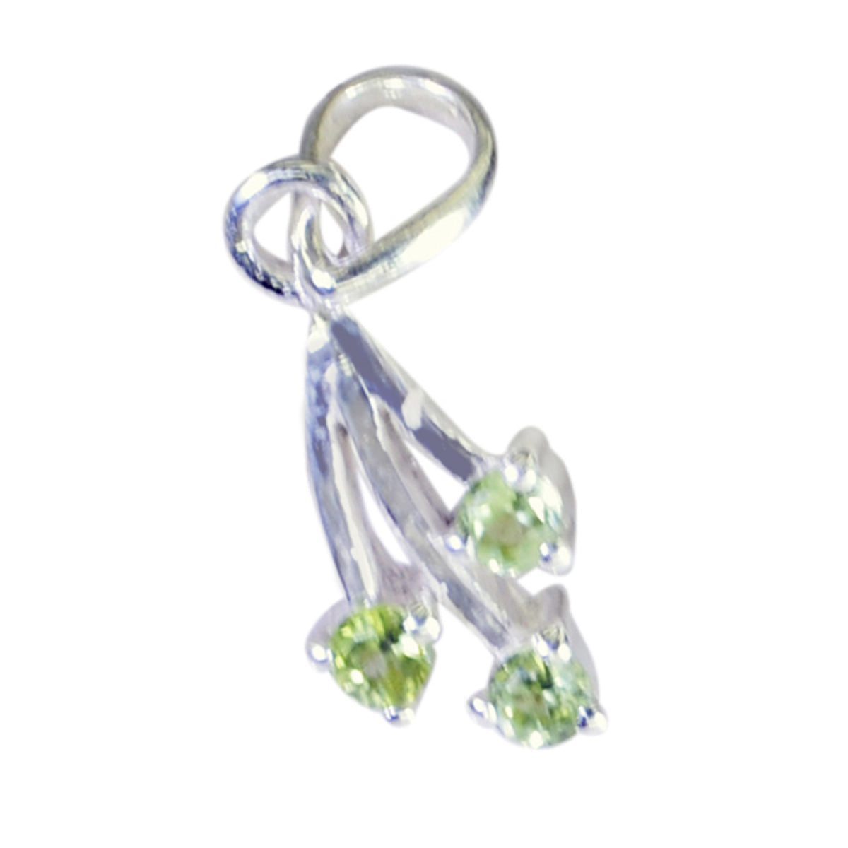 Peridot Featherlight Egyptisch 925 Zilveren Trilogie Scarlett Vrouwelijke Groene Hanger Sieraden Secundaire afbeelding