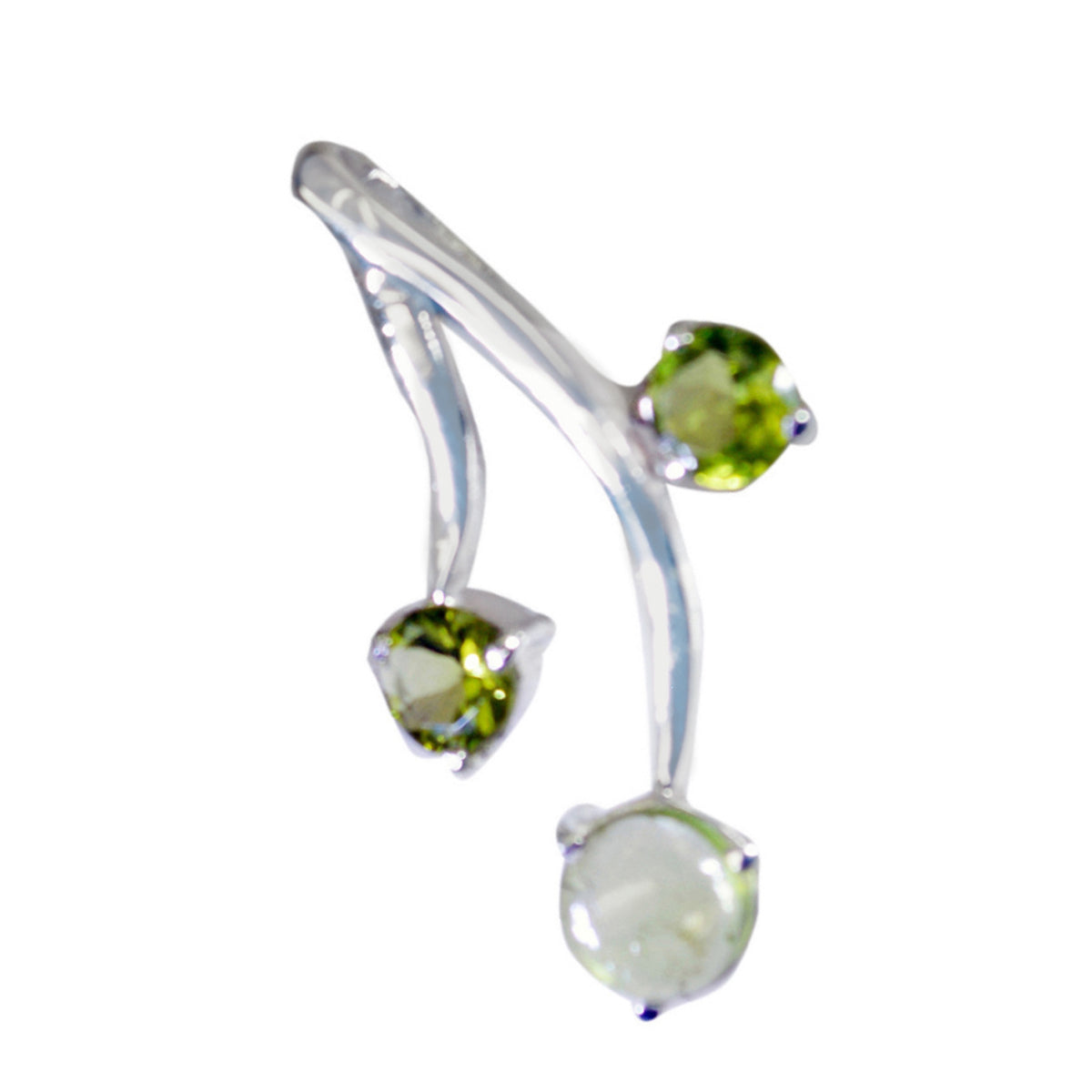 Peridot Featherlight Turkse 92,5 Zilveren Trilogie Skylar Sierlijke Groene Hanger Sieraden Secundaire afbeelding