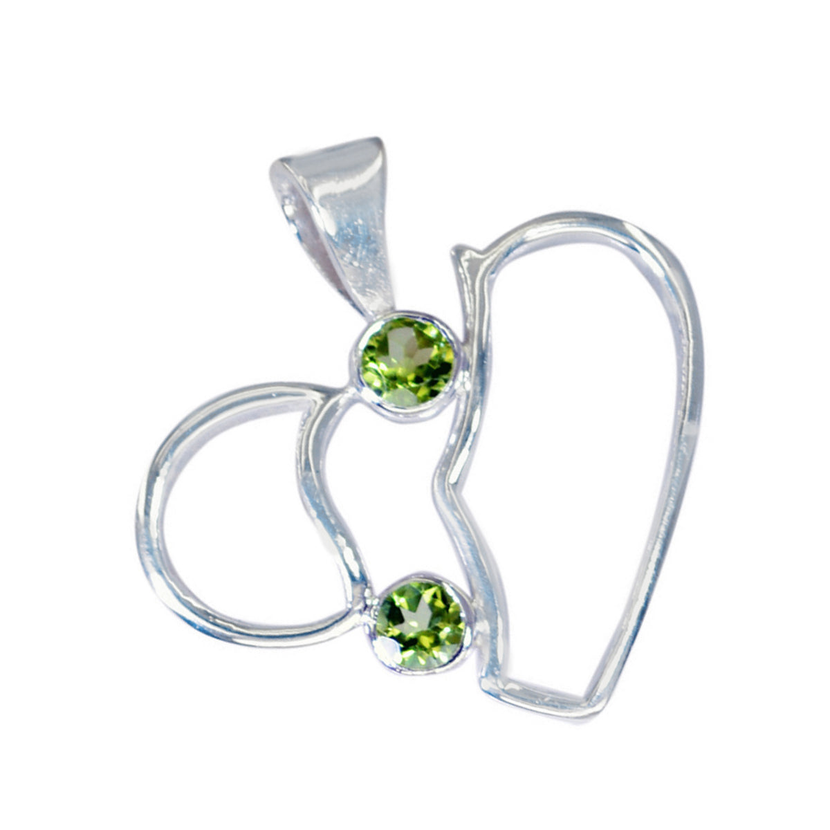 Peridot Featherlight Mexican Sterling Silver Toi et Moi Sophia Fairytale Green Pendant Jewellery