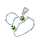 Peridot Featherlight Mexican Sterling Silver Toi et Moi Sophia Fairytale Green Pendant Jewellery