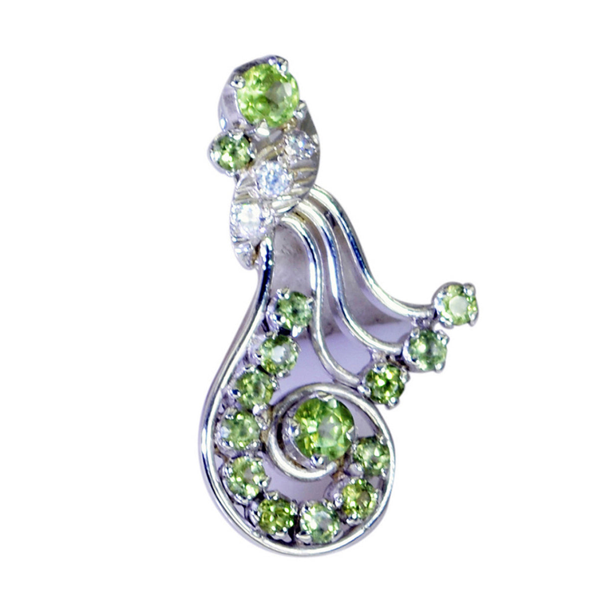 Peridot Featherlight Middle Eastern 925 Silver multiple Green Pendant