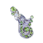 Peridot Fjäderlätt Mellanöstern 925 Silver Flera Evelyn Signet Grönt Hängsmycke