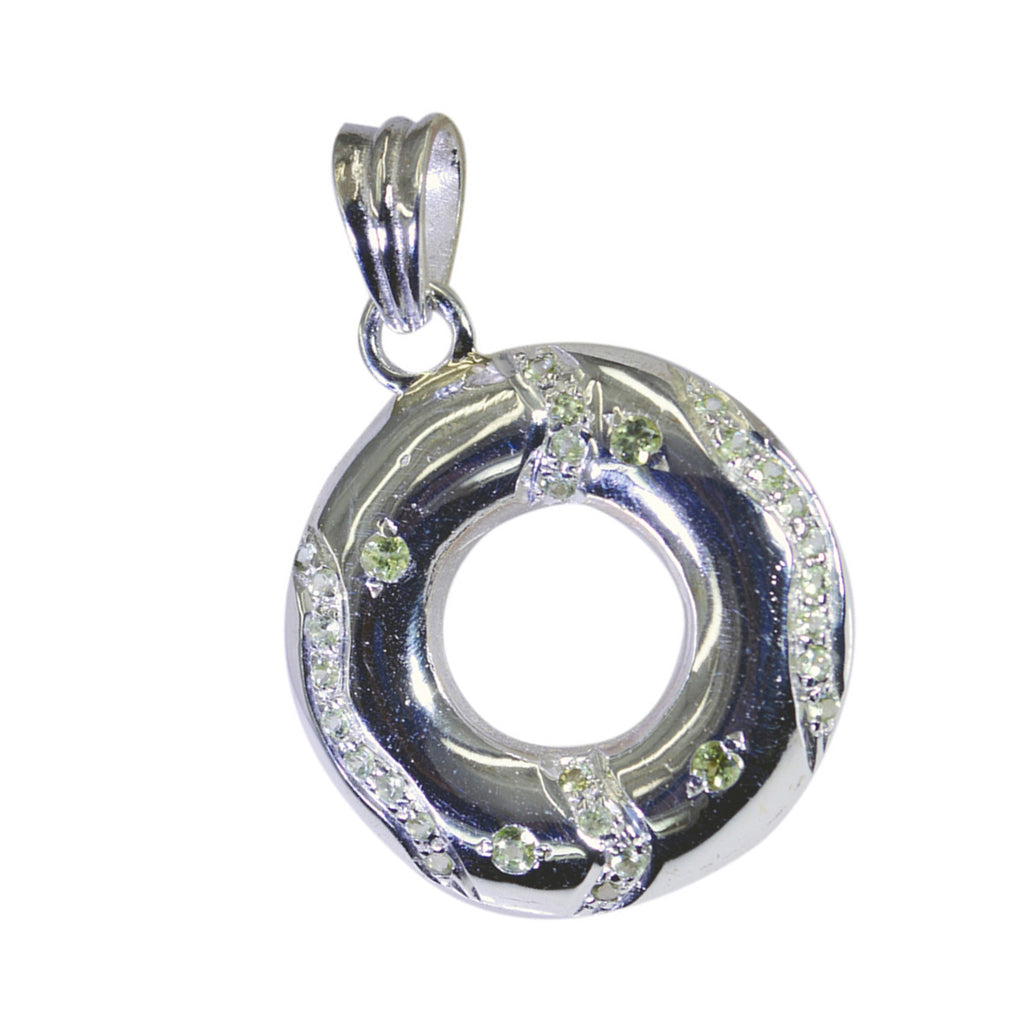 Peridot Tiny African Sterling Silver multiple Genesis Bubble Green Pendant Jewellery