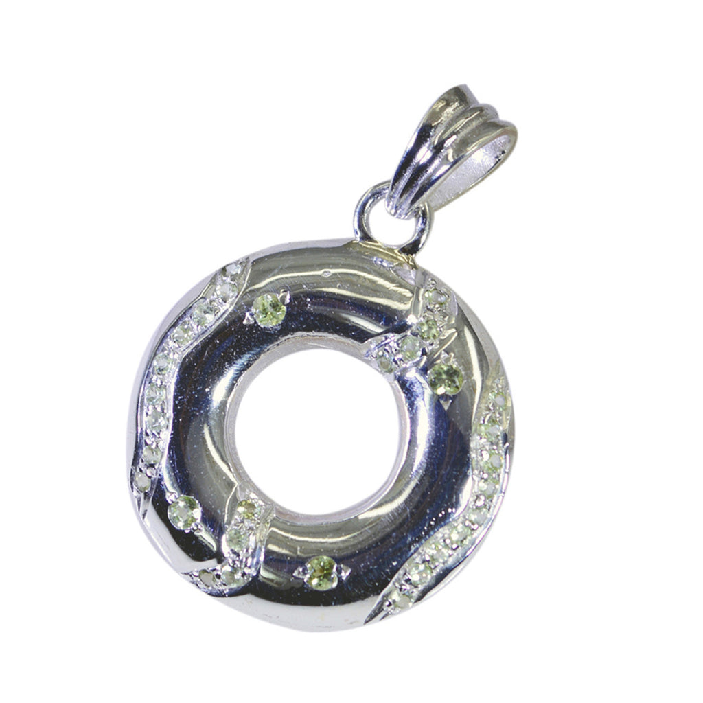 Peridot Tiny African Sterling Silver multiple Genesis Bubble Green Pendant Jewellery