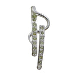 Peridot Featherlight Australian 92.5 Silver multiple Green Pendant