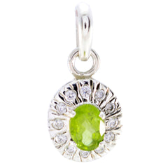 Peridot Delicate Indian Sterling Silver multiple Green Pendant