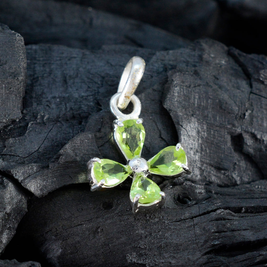 Peridot Minimalistischer koreanischer 925 Silber Viertel Ayaka Modern Grün Anhänger Schmuck