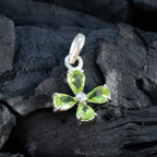 Peridot Minimalist Korean 925 Silver quarter Ayaka Modern Green Pendant Jewelry