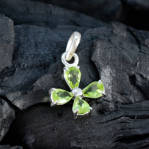 Peridot Minimalistischer koreanischer 925 Silber Viertel Ayaka Modern Grün Anhänger Schmuck