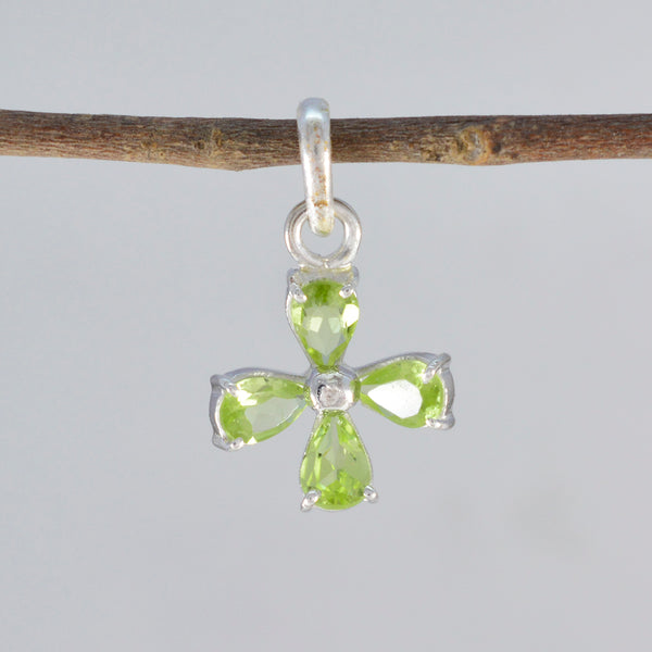 Peridot Minimalistischer koreanischer 925 Silber Viertel Ayaka Modern Grün Anhänger Schmuck
