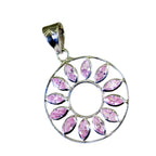 Pink CZ Featherlight Moroccan Silver multiple Pink Pendant