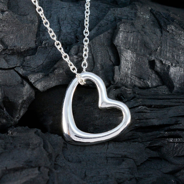 Plain Dainty Mexican 925 Silver plain Yasmine valentine Gray Pendant Jewelry