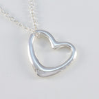Plain Dainty Mexican 925 Silver plain Yasmine valentine Gray Pendant Jewelry