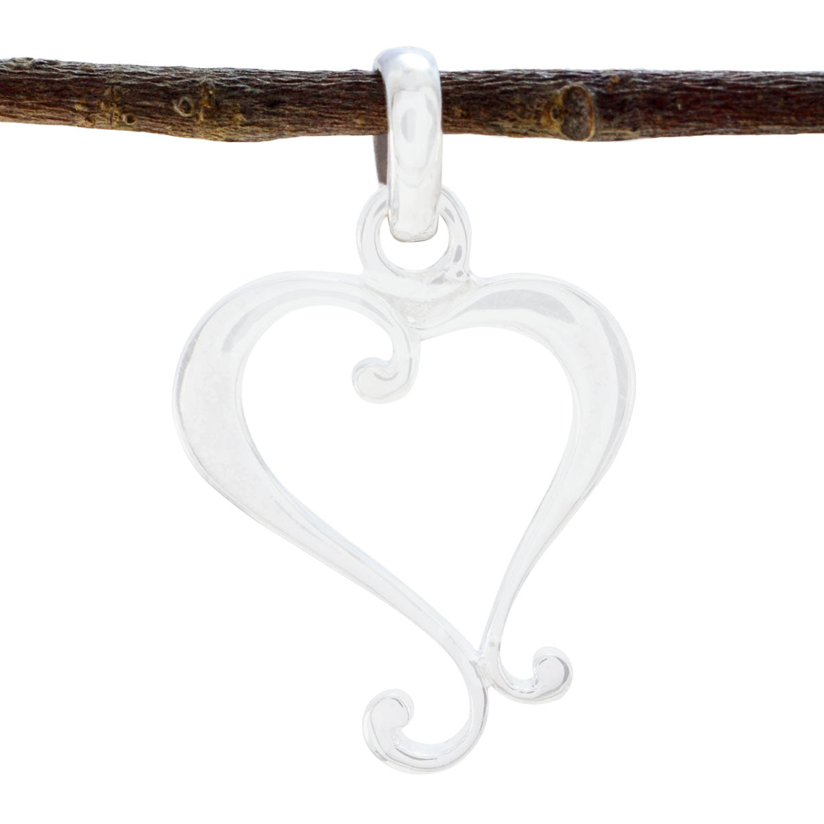 Plain Delicate Russian 92.5 Silver plain Constanza Graceful Gray Pendant Jewellery