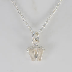 Plain Dainty Latin American Silver plain Zoe Romantic Gray Pendant Jewelry