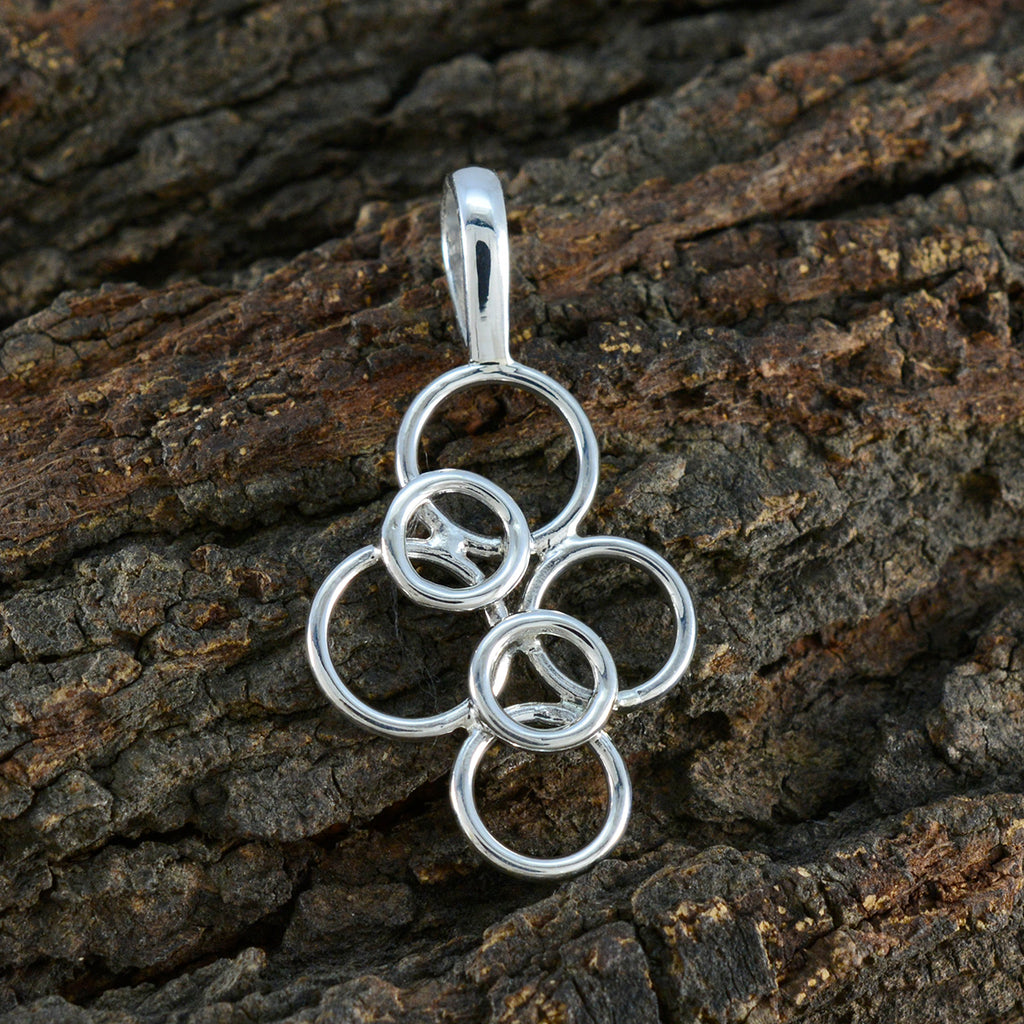 Plain Minimalist Japanese Sterling Silver plain Yan Trendy Gray Pendant Jewellery