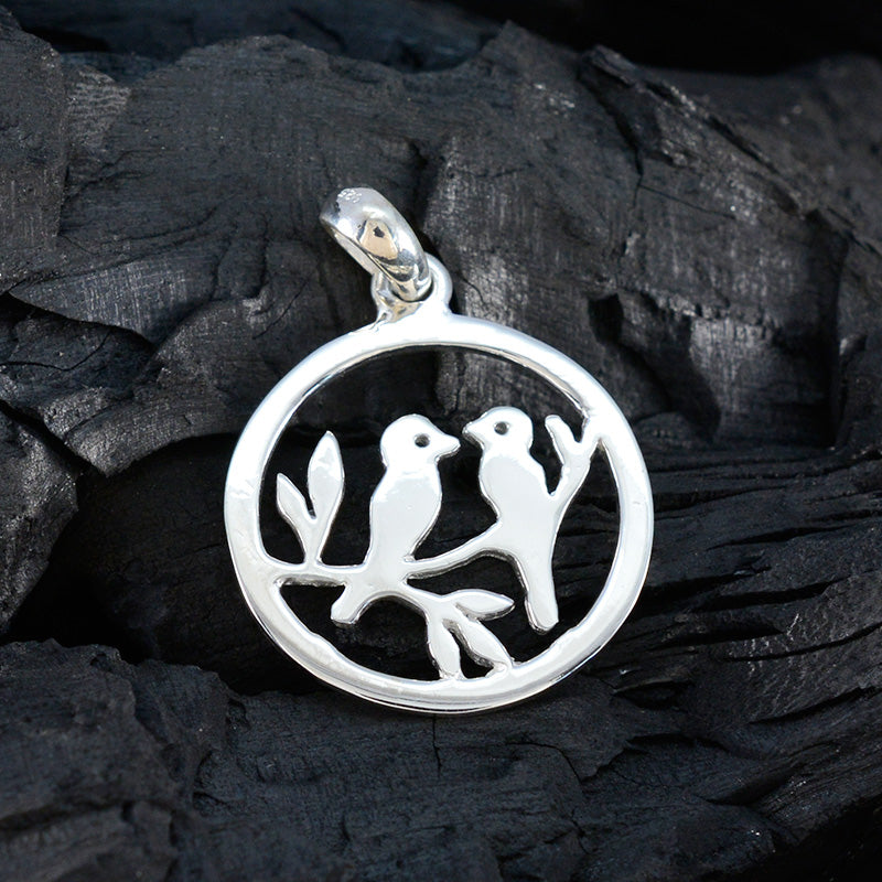 Plain Dainty Russian 925 Silver plain Zoey Retro Gray Pendant Jewelry