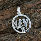 Plain Dainty Russian 925 Silver plain Zoey Retro Gray Pendant Jewelry